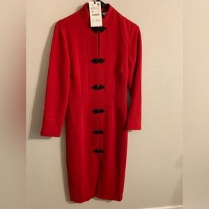 Zara XS red Chinese dress NEW